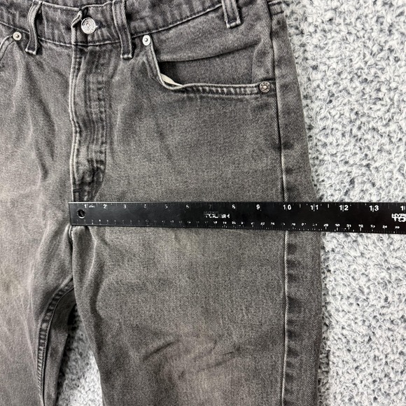 Vintage Levis Jeans Mens 32x25 Black Denim Orange Tab 550 Relaxed USA 90s Grunge - Picture 10 of 16